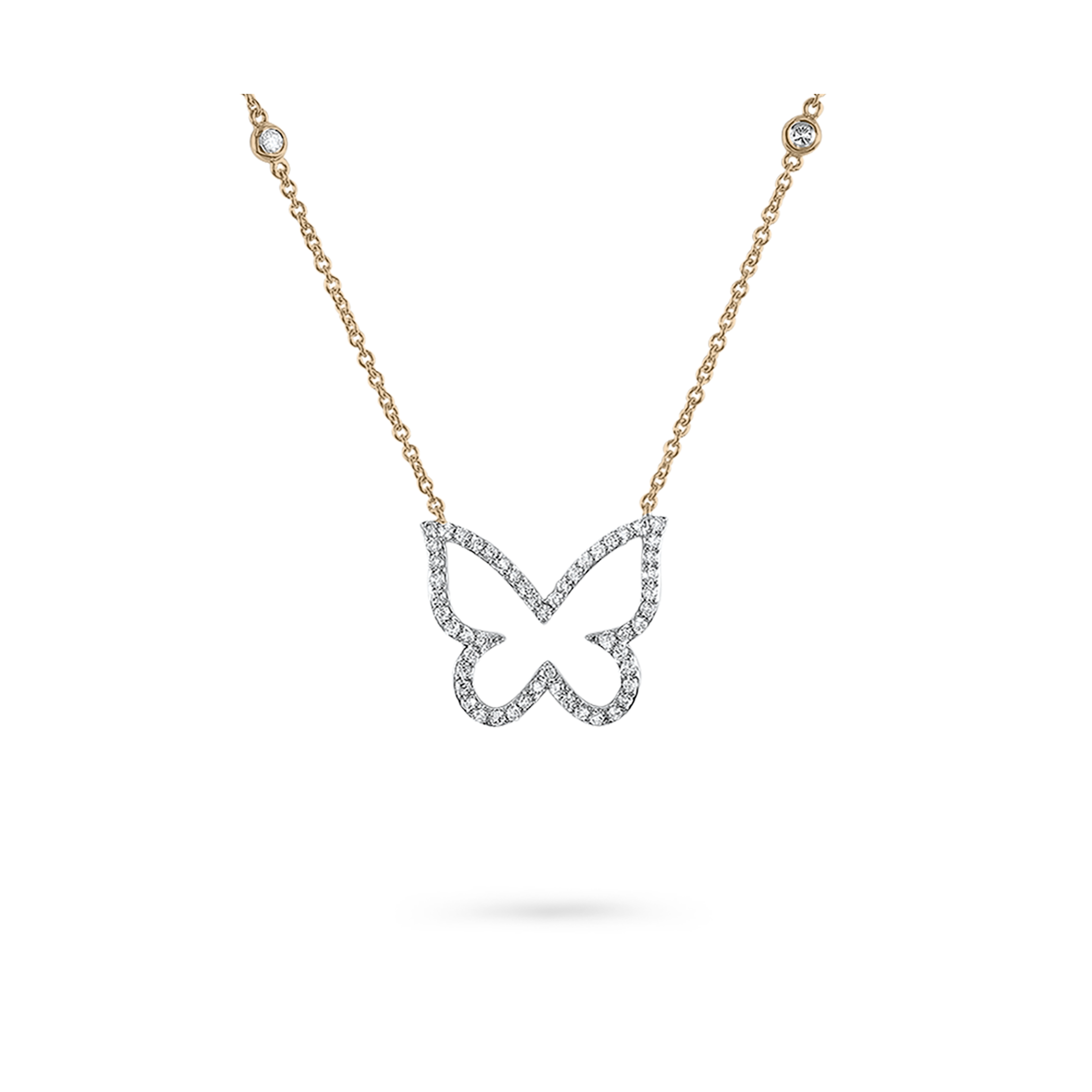 Gigi by GASSAN Necklace Rainbow Forest Open Butterfly