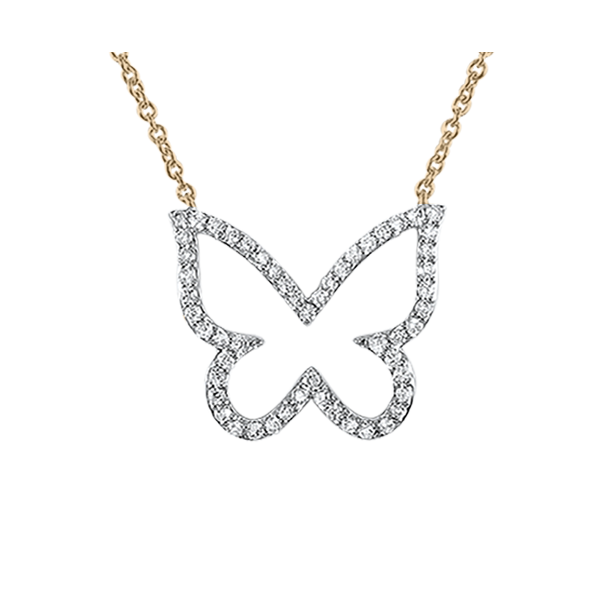 Gigi by GASSAN Necklace Rainbow Forest Open Butterfly