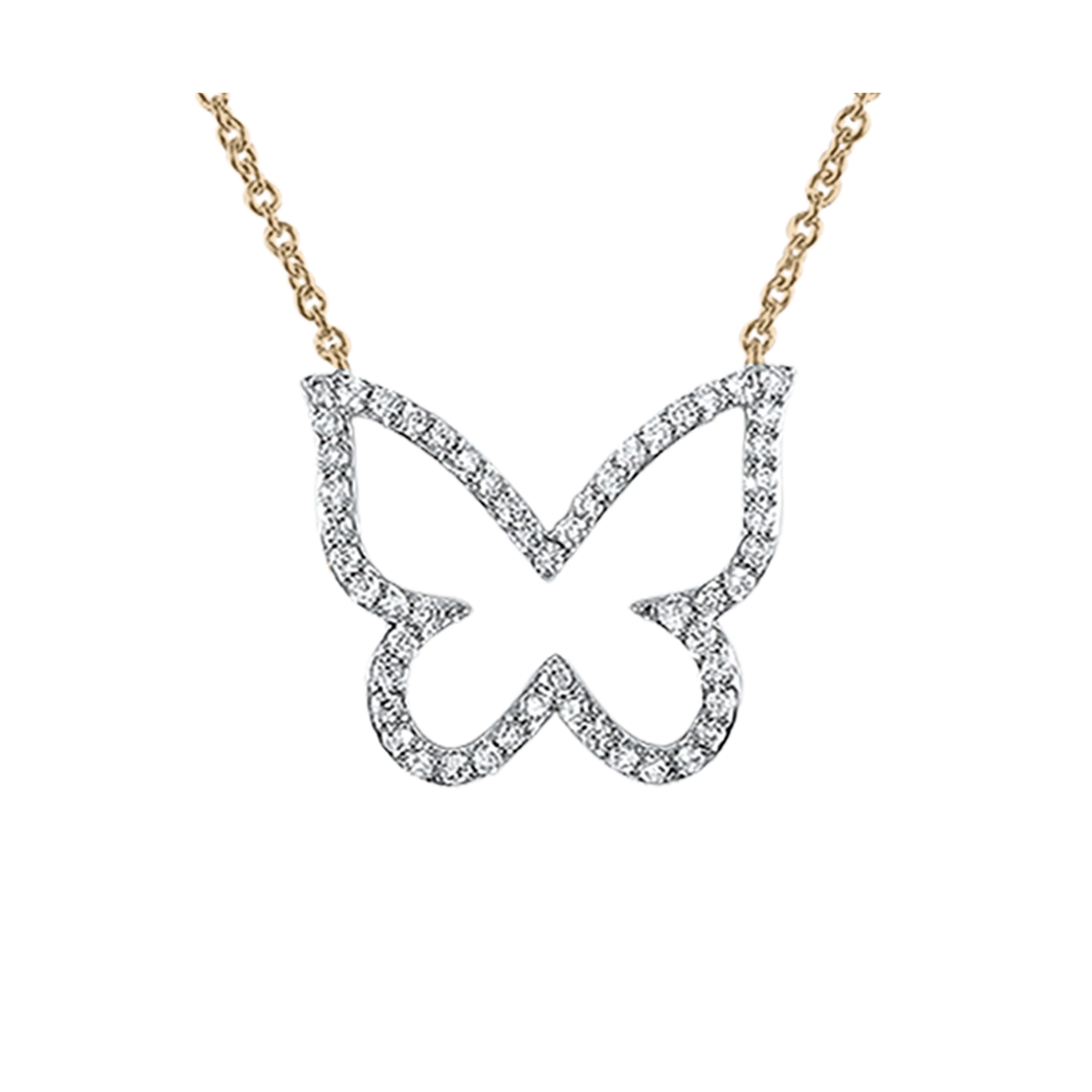 Gigi by GASSAN Necklace Rainbow Forest Open Butterfly