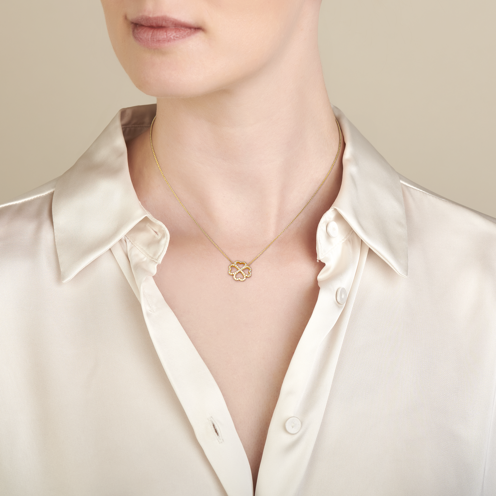 Gigi by GASSAN Necklace Lucky Love Clover