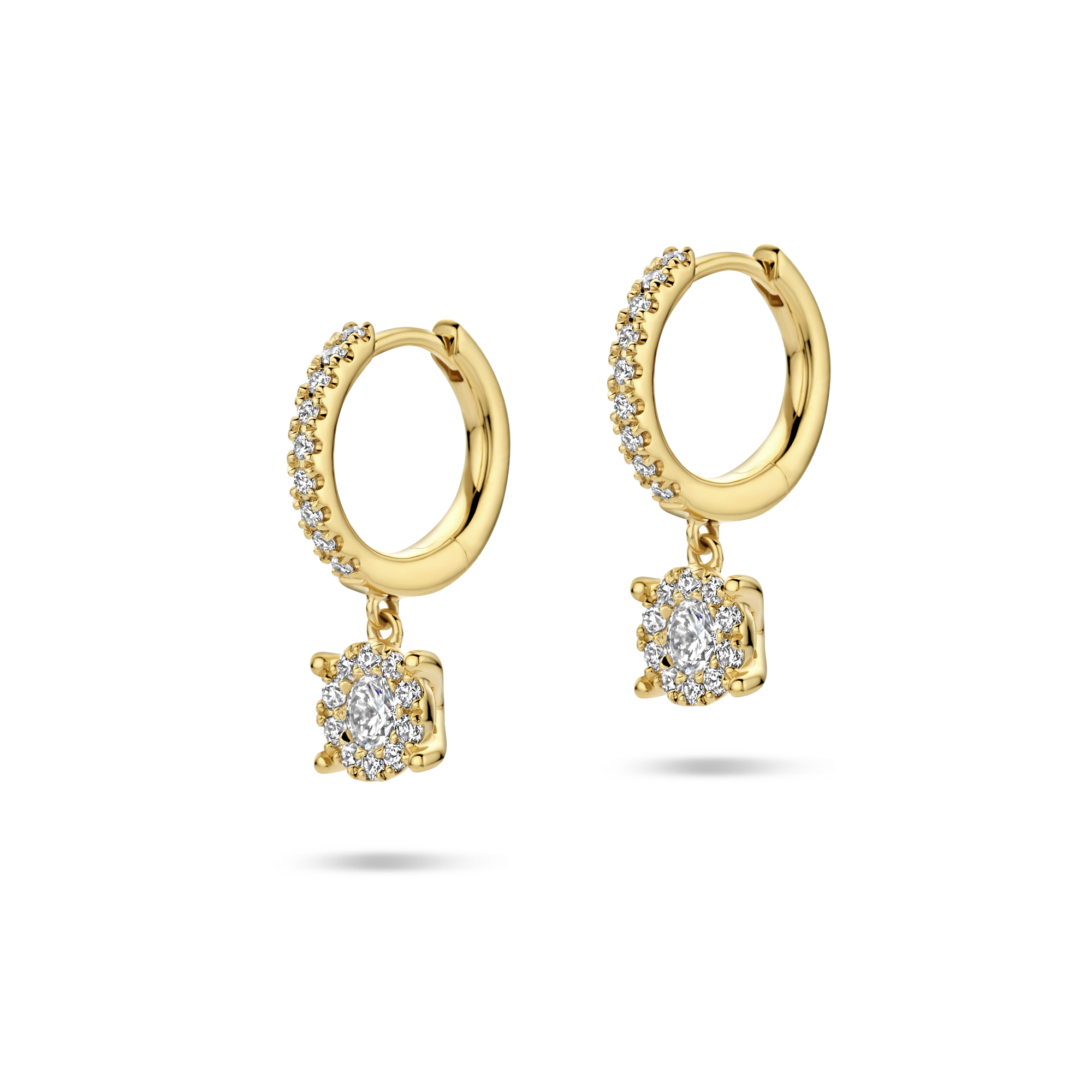 .*.様 GIGI HISPANIA earrings HISPANIA / Dew earrings K18YG / Diamond 耳で約0.2ctのダイヤモンド