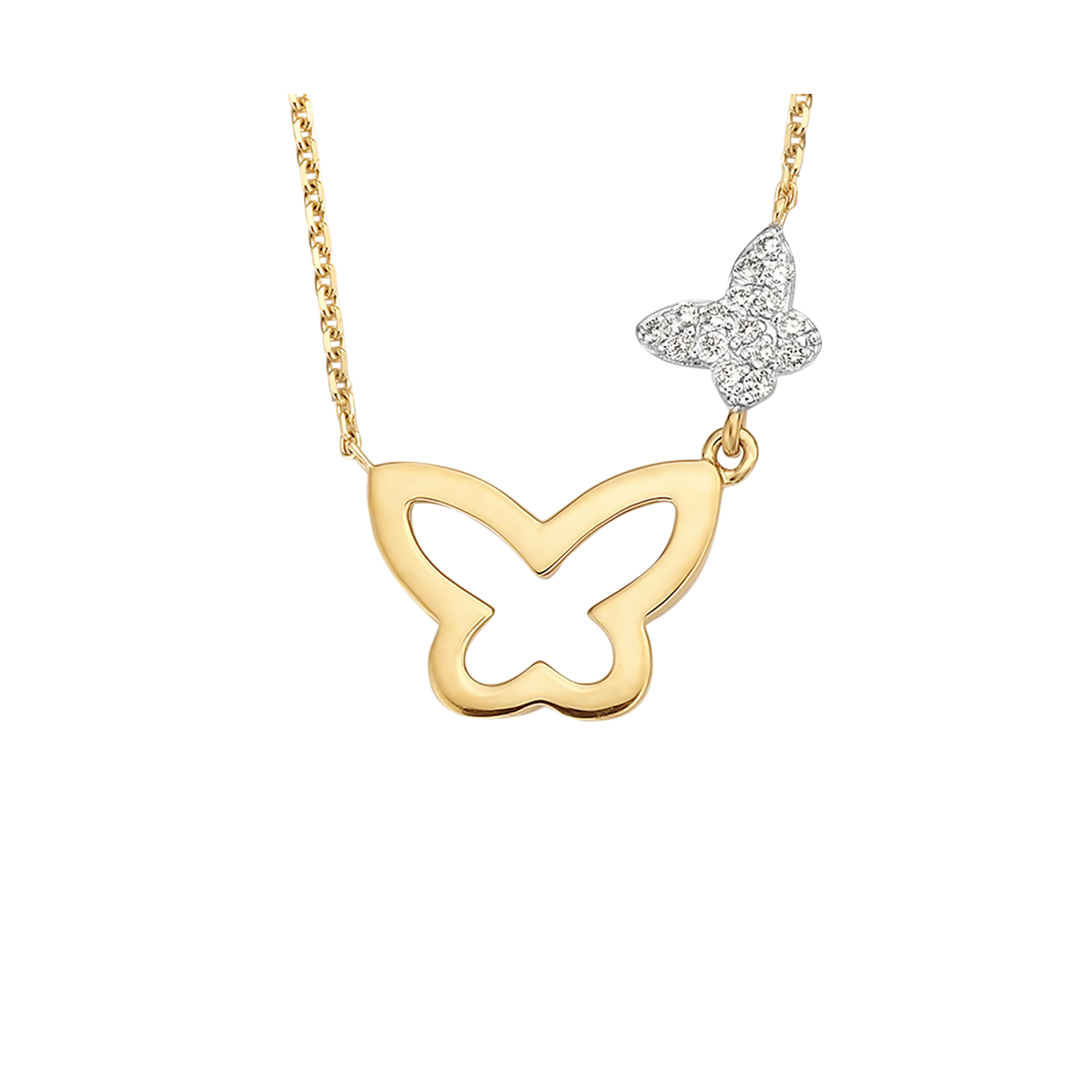 Gigi by GASSAN Collier Rainbow Forest Double Butterfly