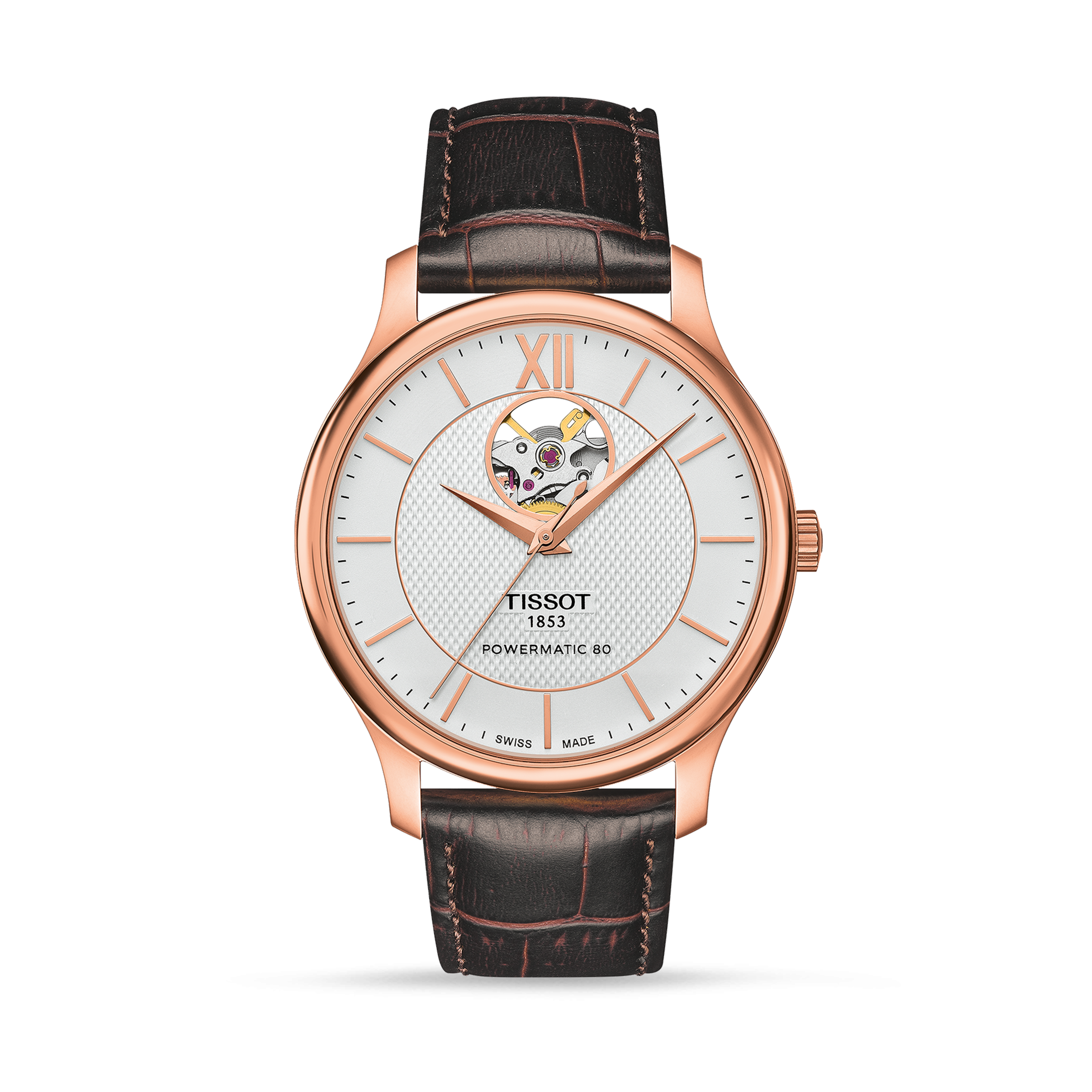 TISSOT Tradition Powermatic 80 Open Heart watch - GASSAN