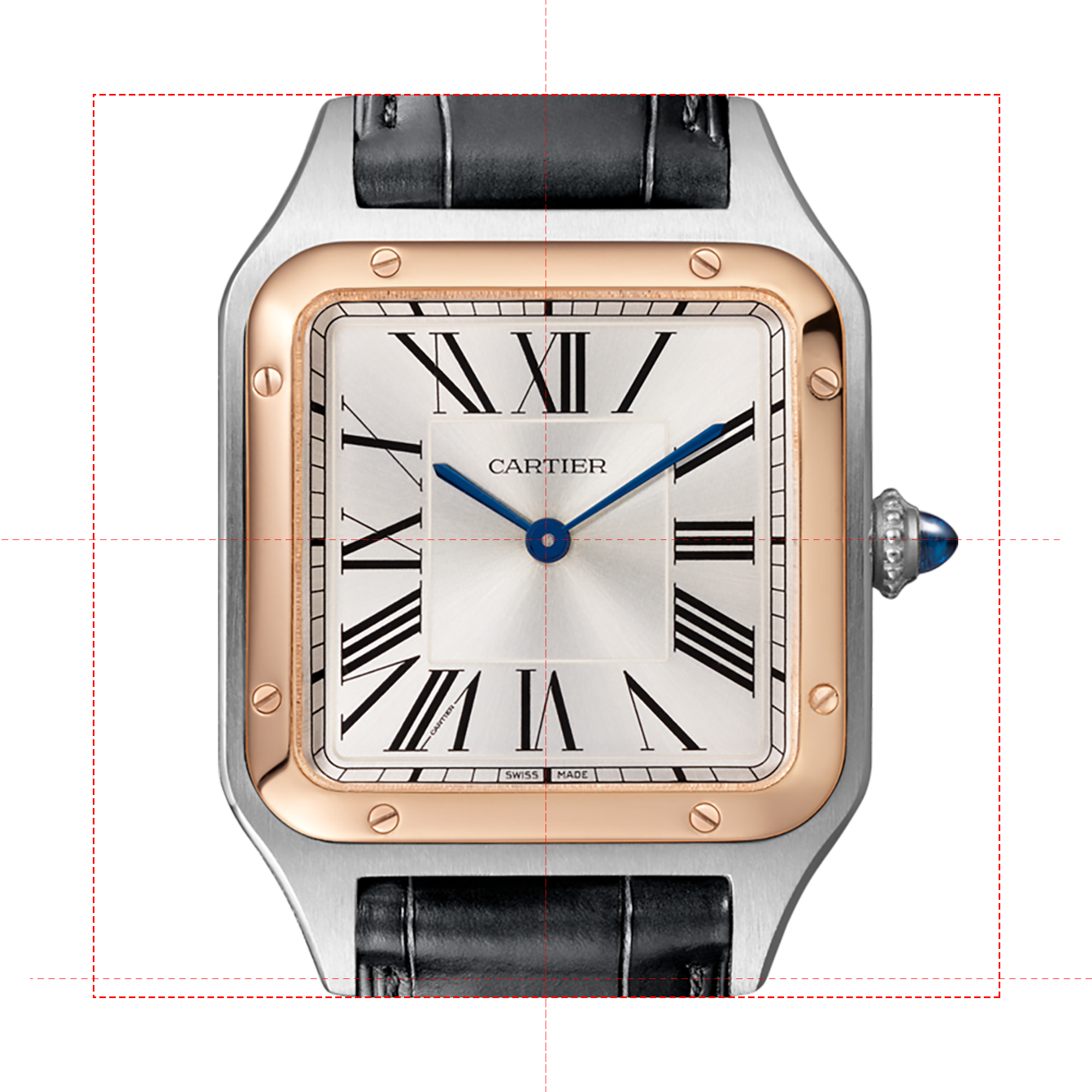 cartier santos quartz watch