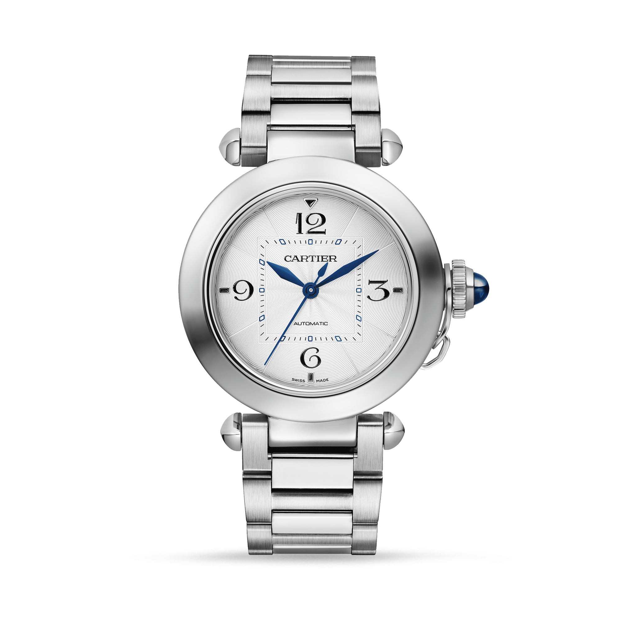 pasha de cartier chronograph steel watch