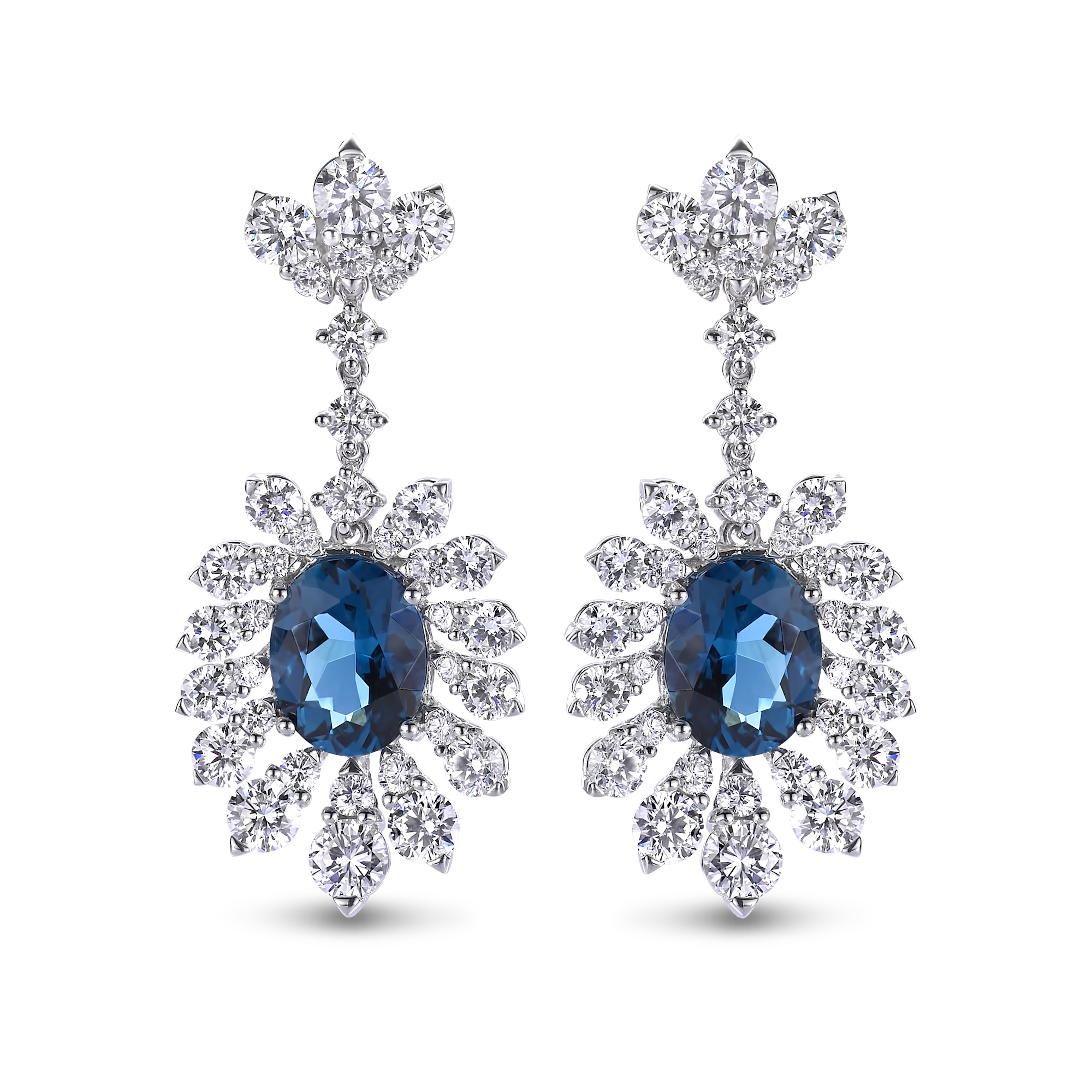 Choices by DL Oorbellen met Diamanten & Topaas