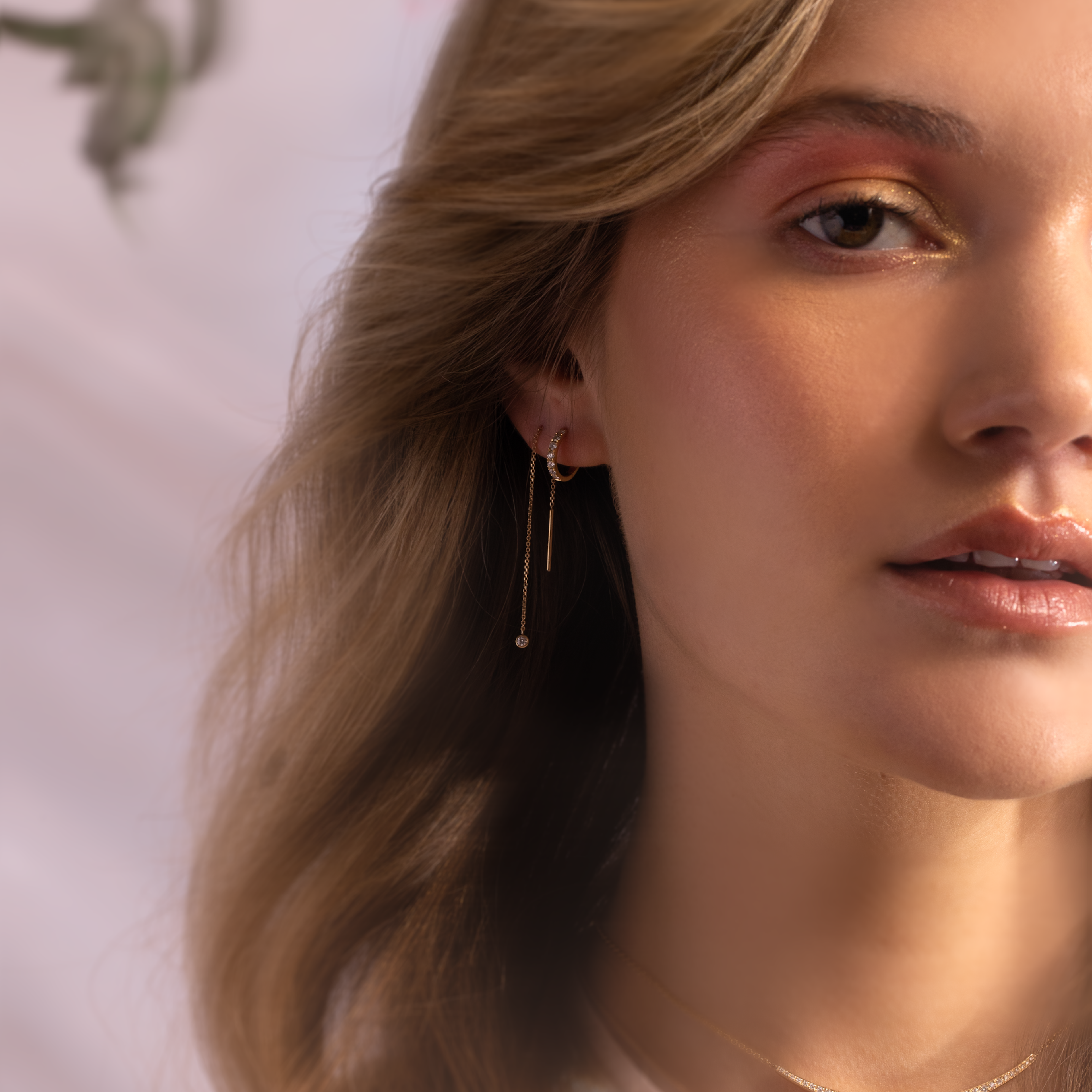 Gigi by GASSAN Oorbel Diamond Fantasy Dangling Solitair