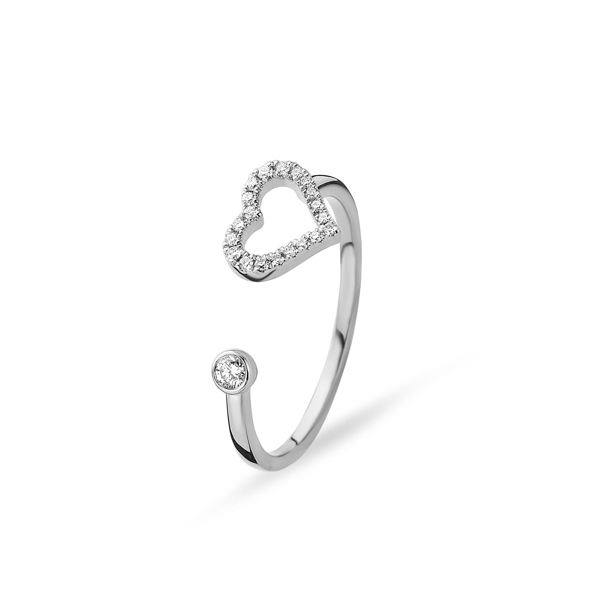 Gigi by GASSAN Ring Lucky Love Open Heart