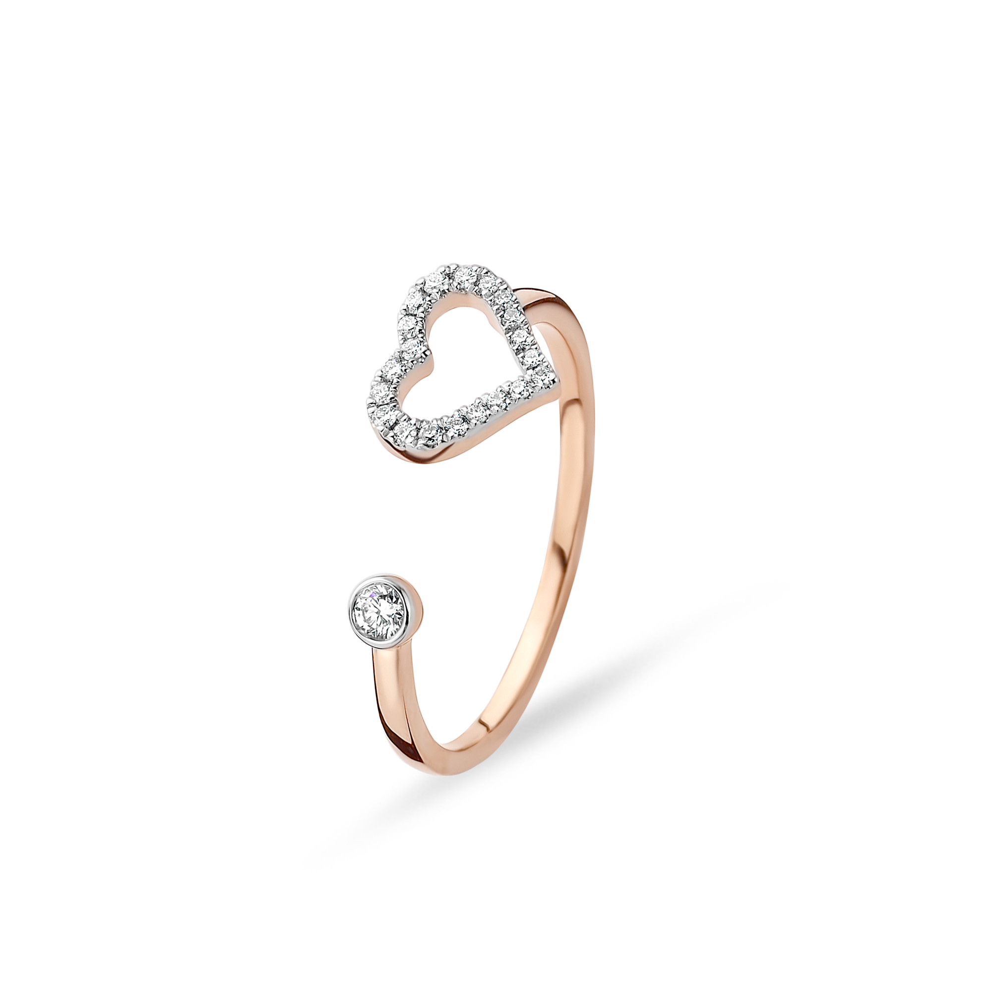 Gigi by GASSAN Ring Lucky Love Open Heart