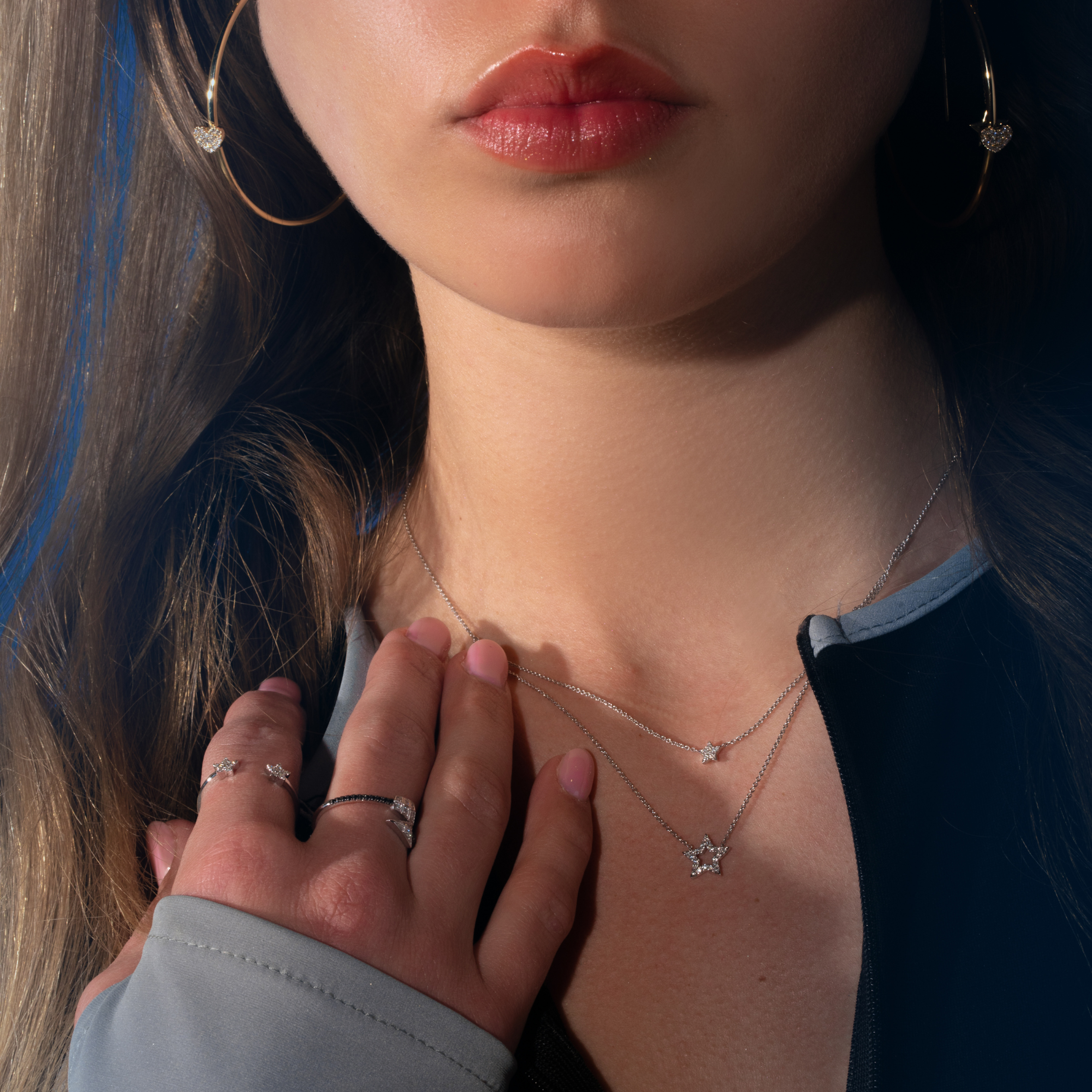 Gigi by GASSAN Necklace Midnight Sky Double Star