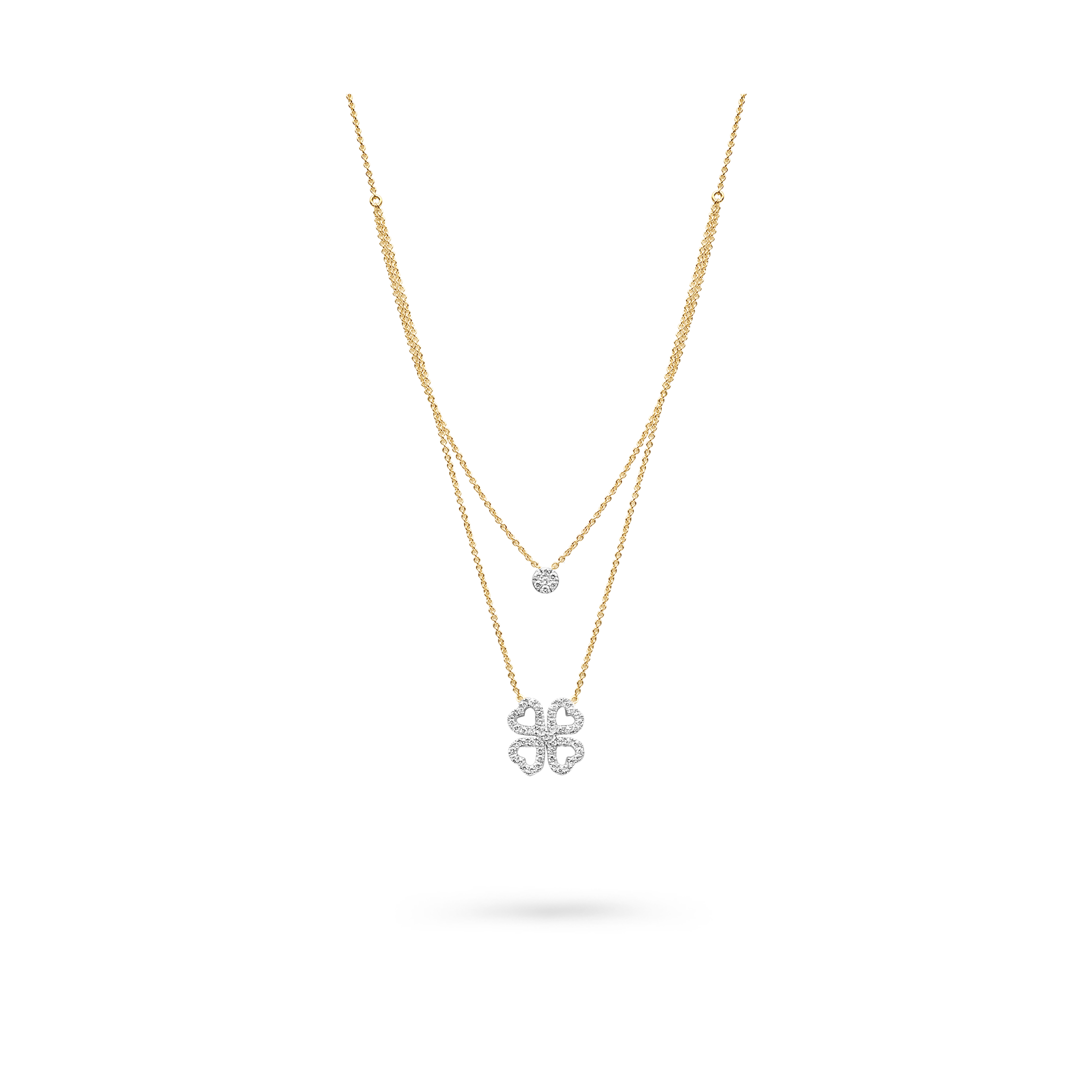 Gigi by GASSAN Collier Lucky Love Clover Double