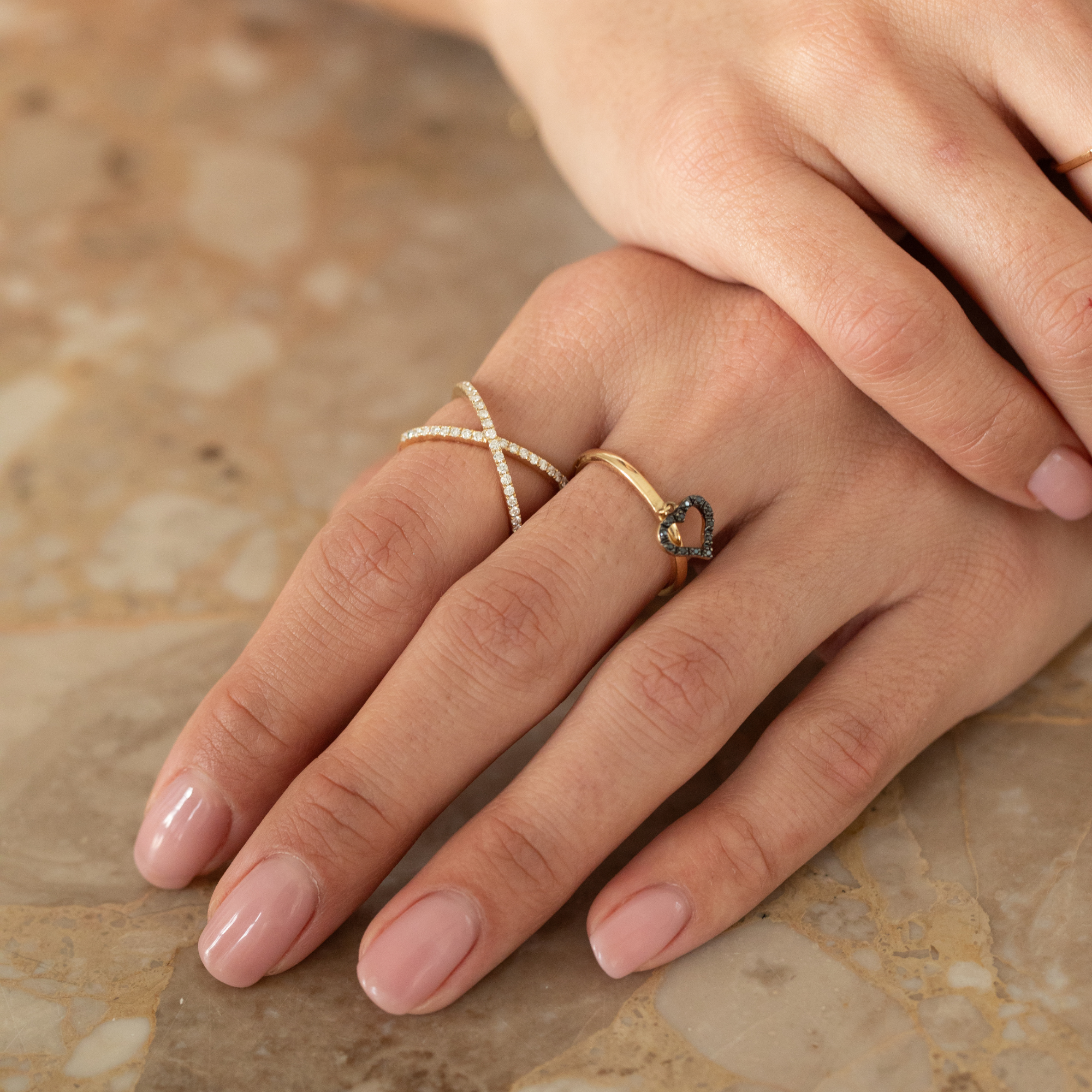 Gigi by GASSAN Ring Diamond Fantasy Cross