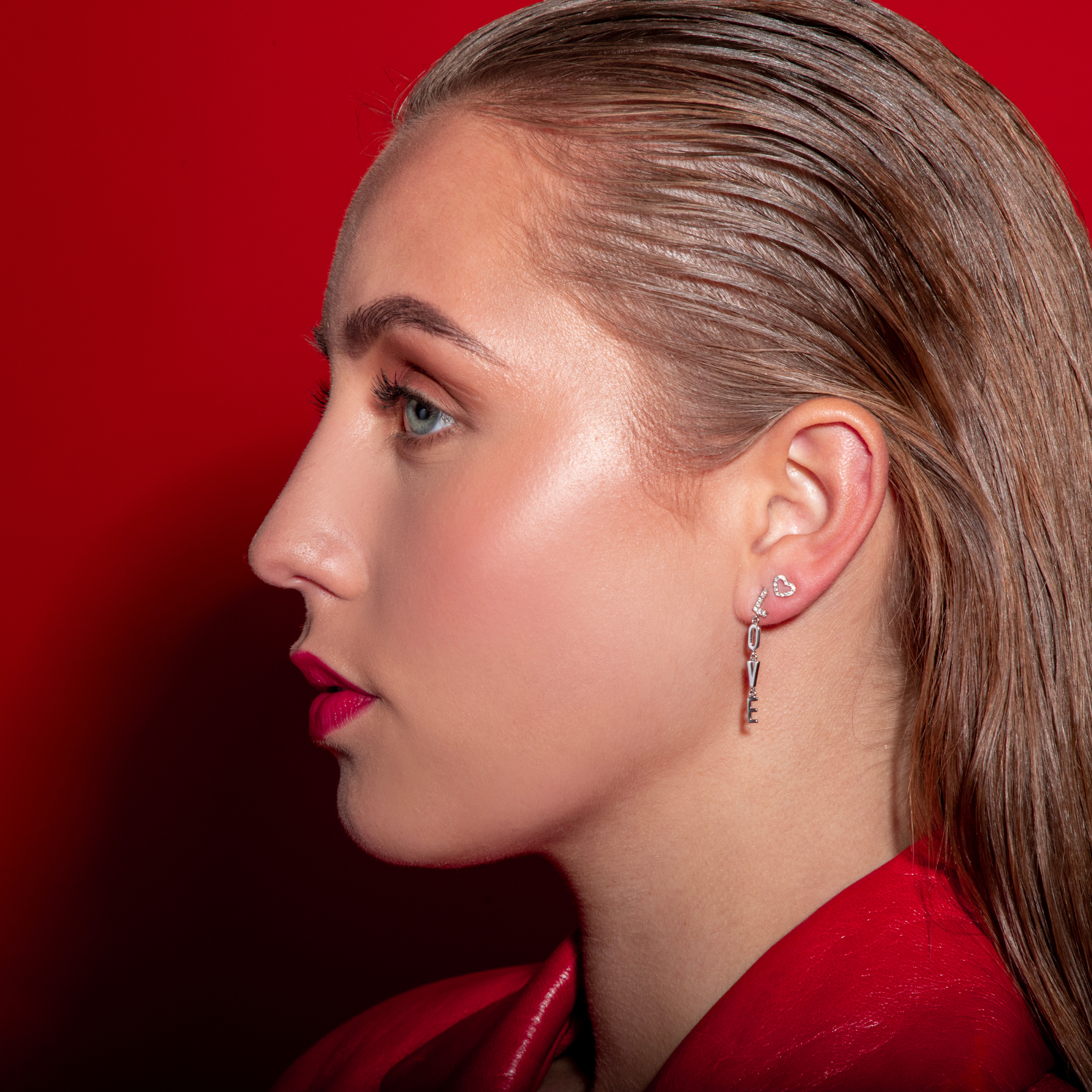 Gigi by GASSAN Earrings Lucky Love Open Heart