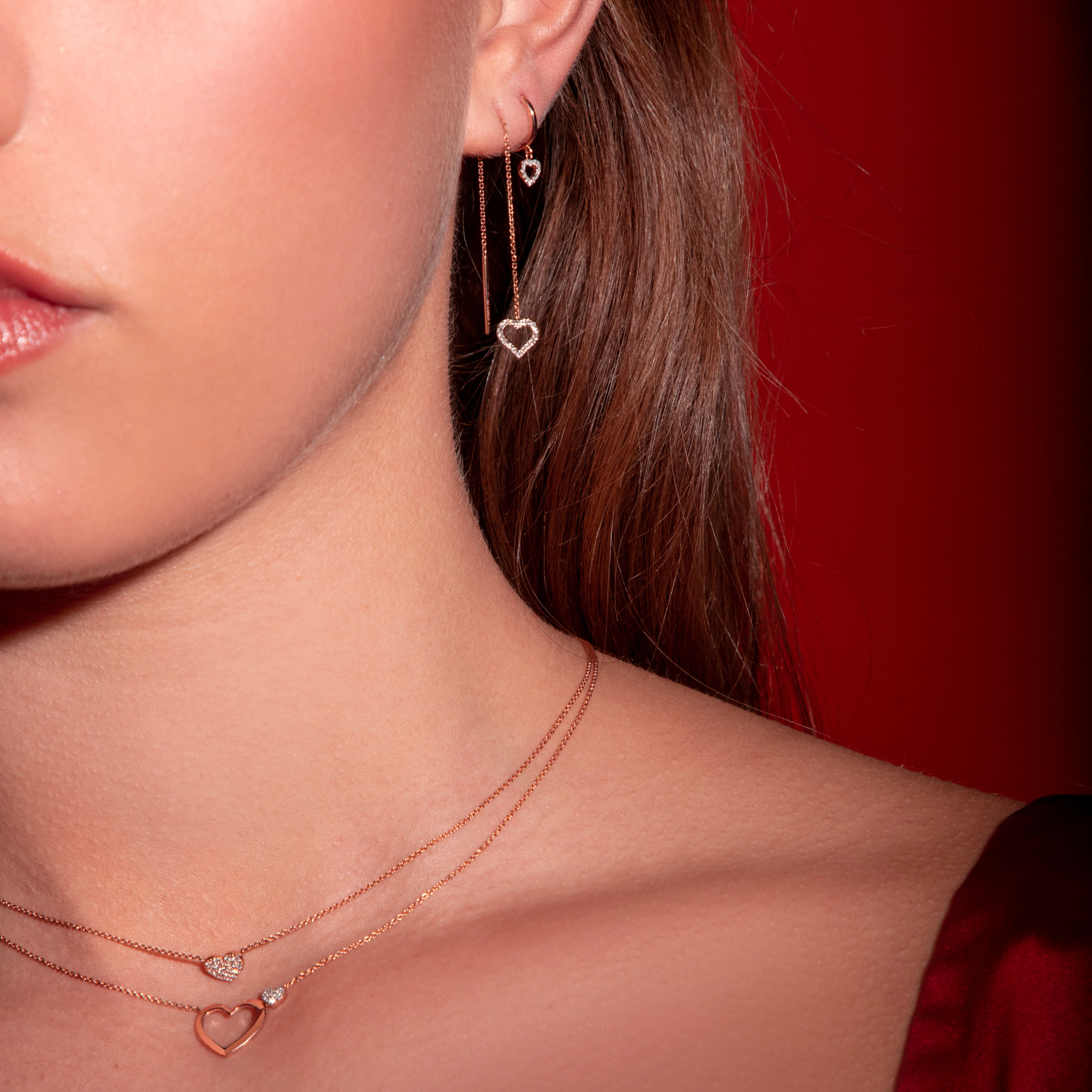 Gigi by GASSAN Earring Lucky Love Hoop Heart