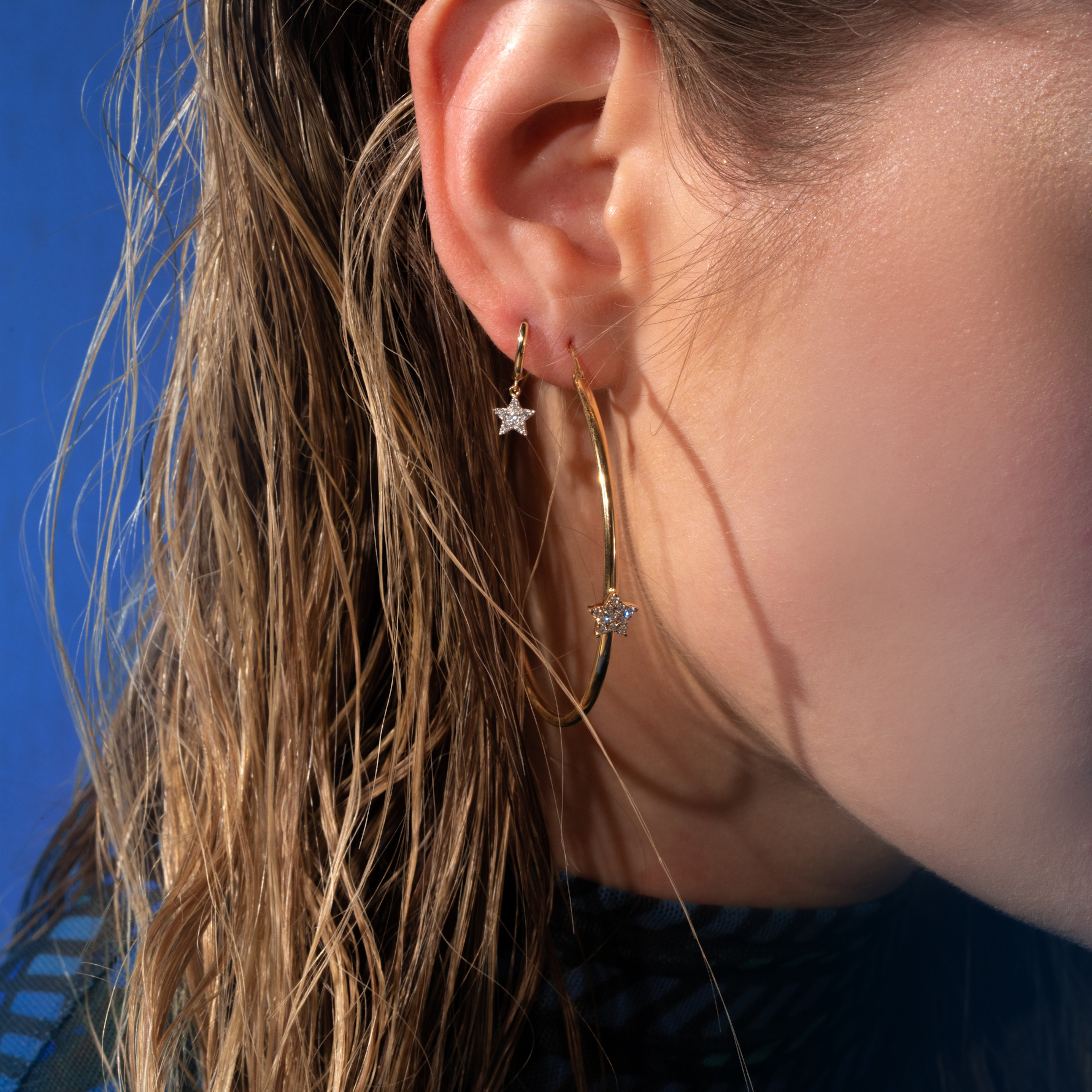 Gigi by GASSAN Oorbel Midnight Sky Hoop Star