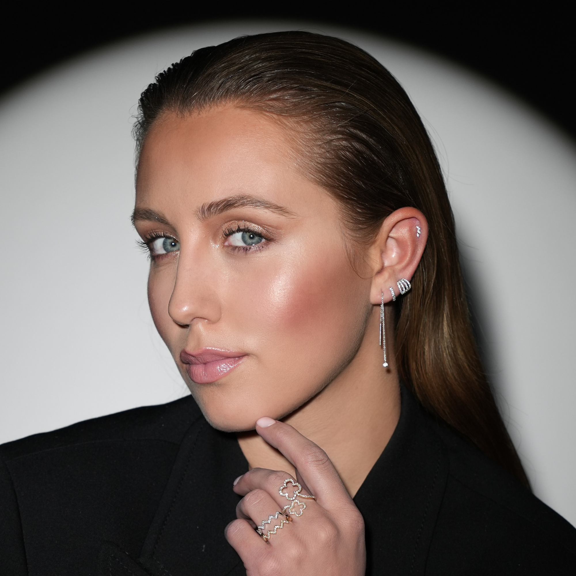 Gigi by GASSAN Earring Diamond Fantasy Quad Curve