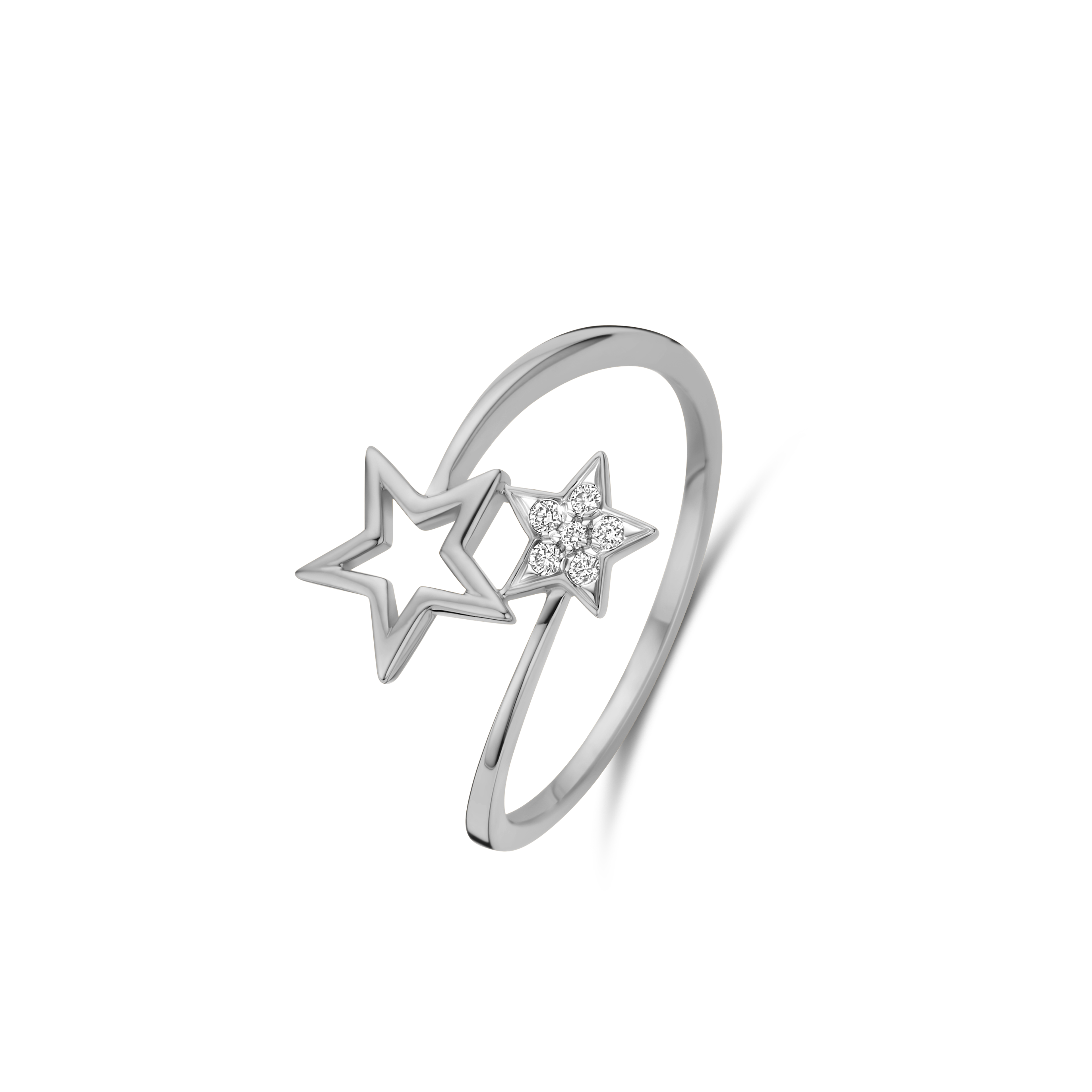 Gigi by GASSAN Ring Midnight Sky Double Star Open & Diamond