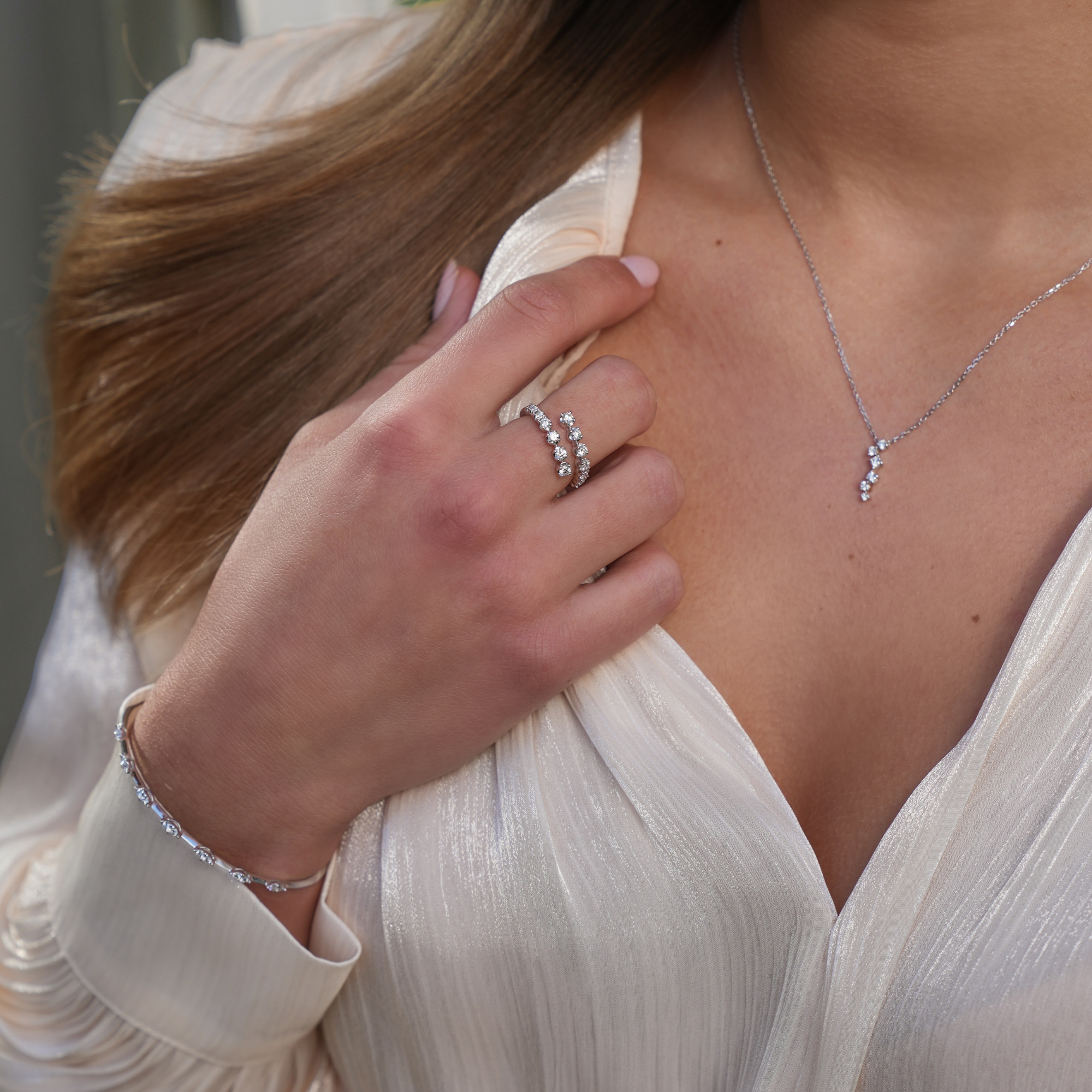 Gigi by GASSAN Ring Diamond Fantasy Multiple Solitairs