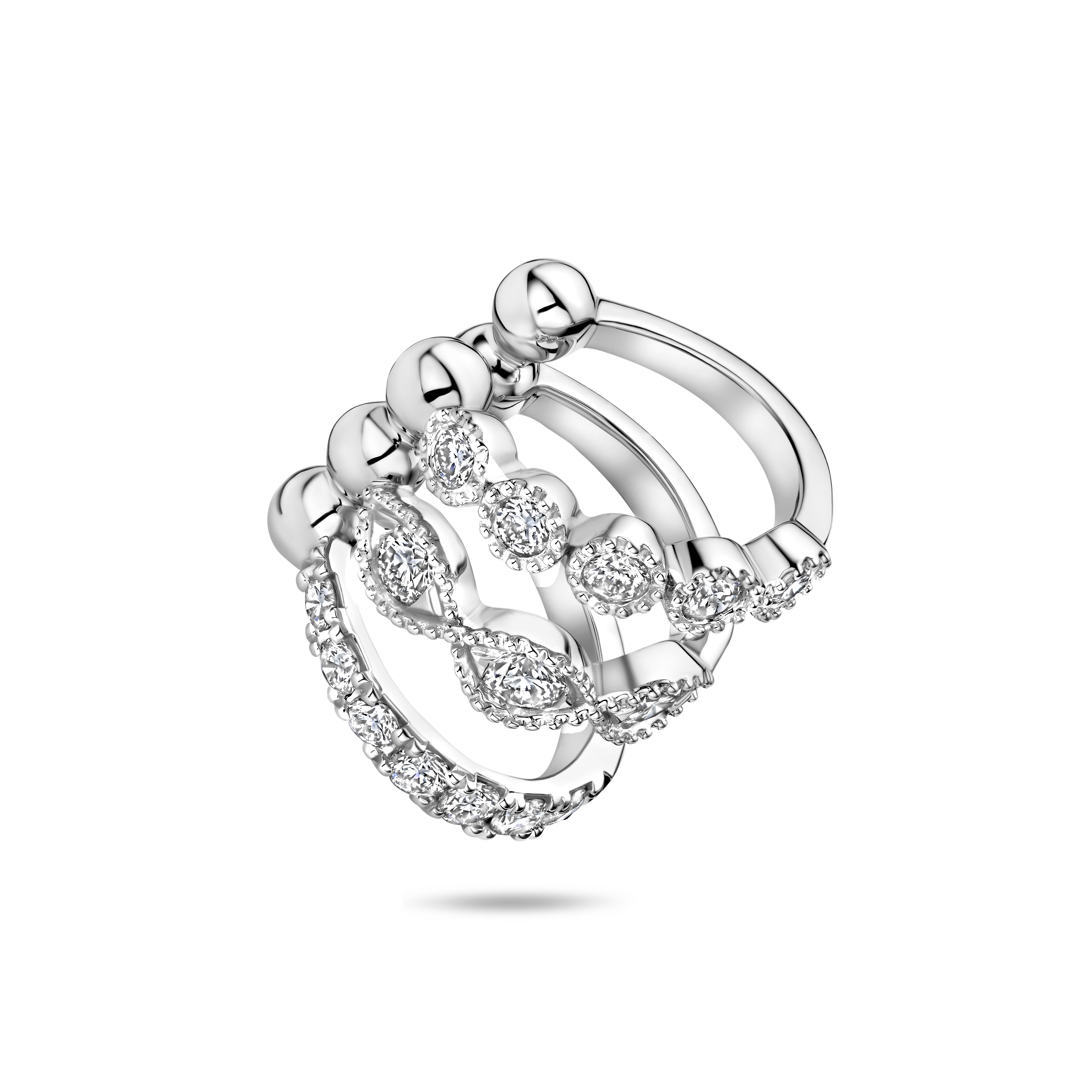 Gigi by GASSAN Ear Cuff Diamond Fantasy Triple Shaped