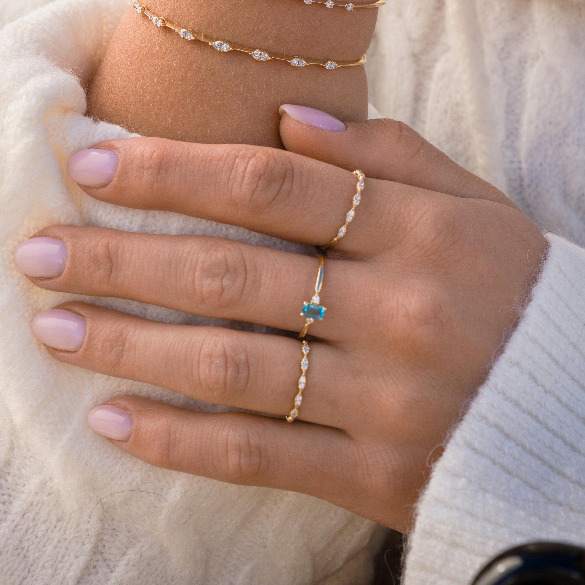 Gigi by GASSAN Ring Diamond Fantasy Multiple Marquise Small