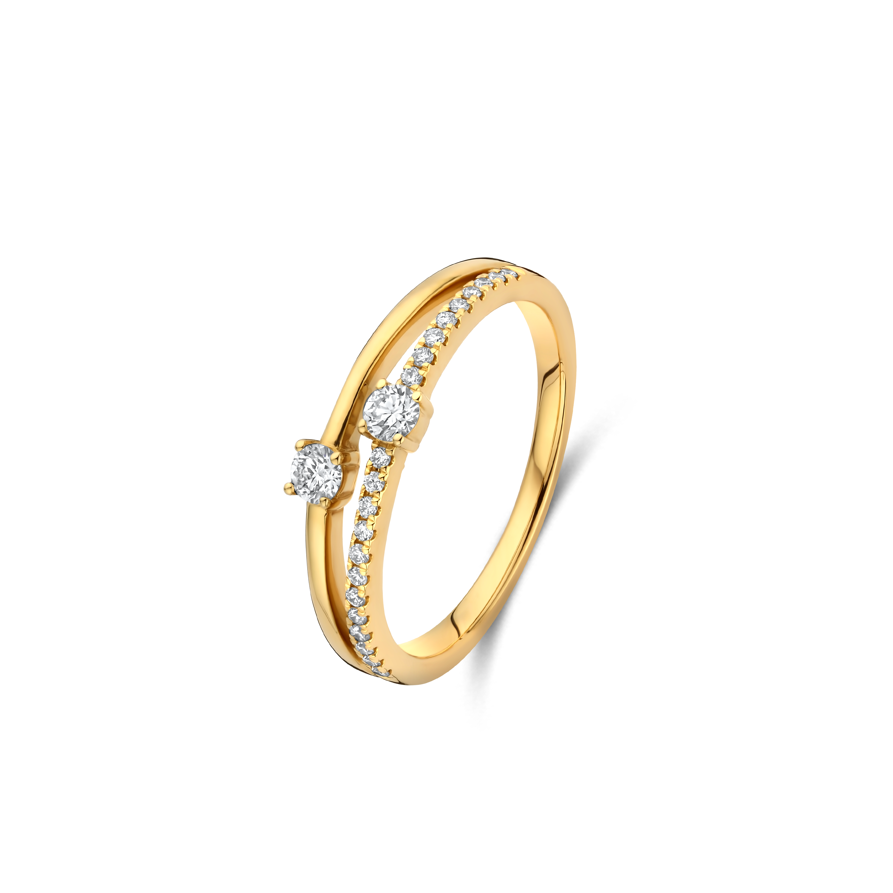 Gigi by GASSAN Ring Diamond Fantasy Double Solitair