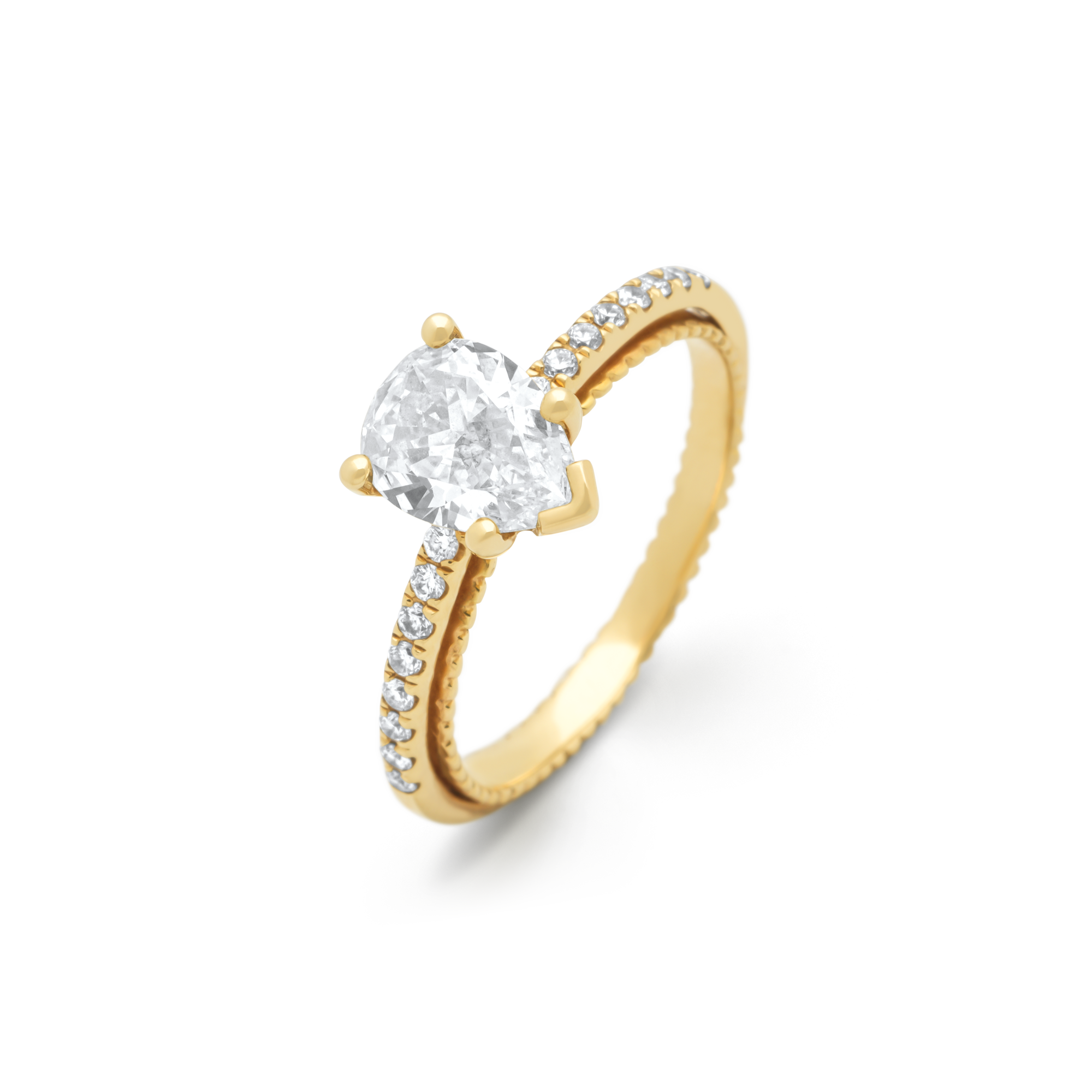 GASSAN Jewels Ring Diamond Pearshape